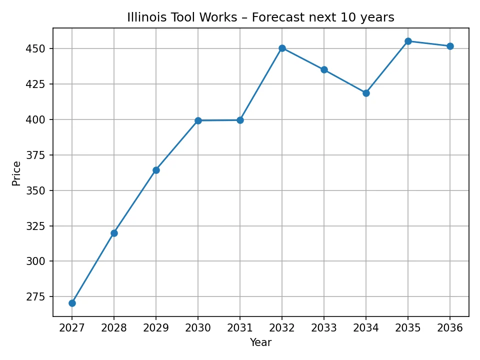 Illinois Tool Works yearly forecast chart